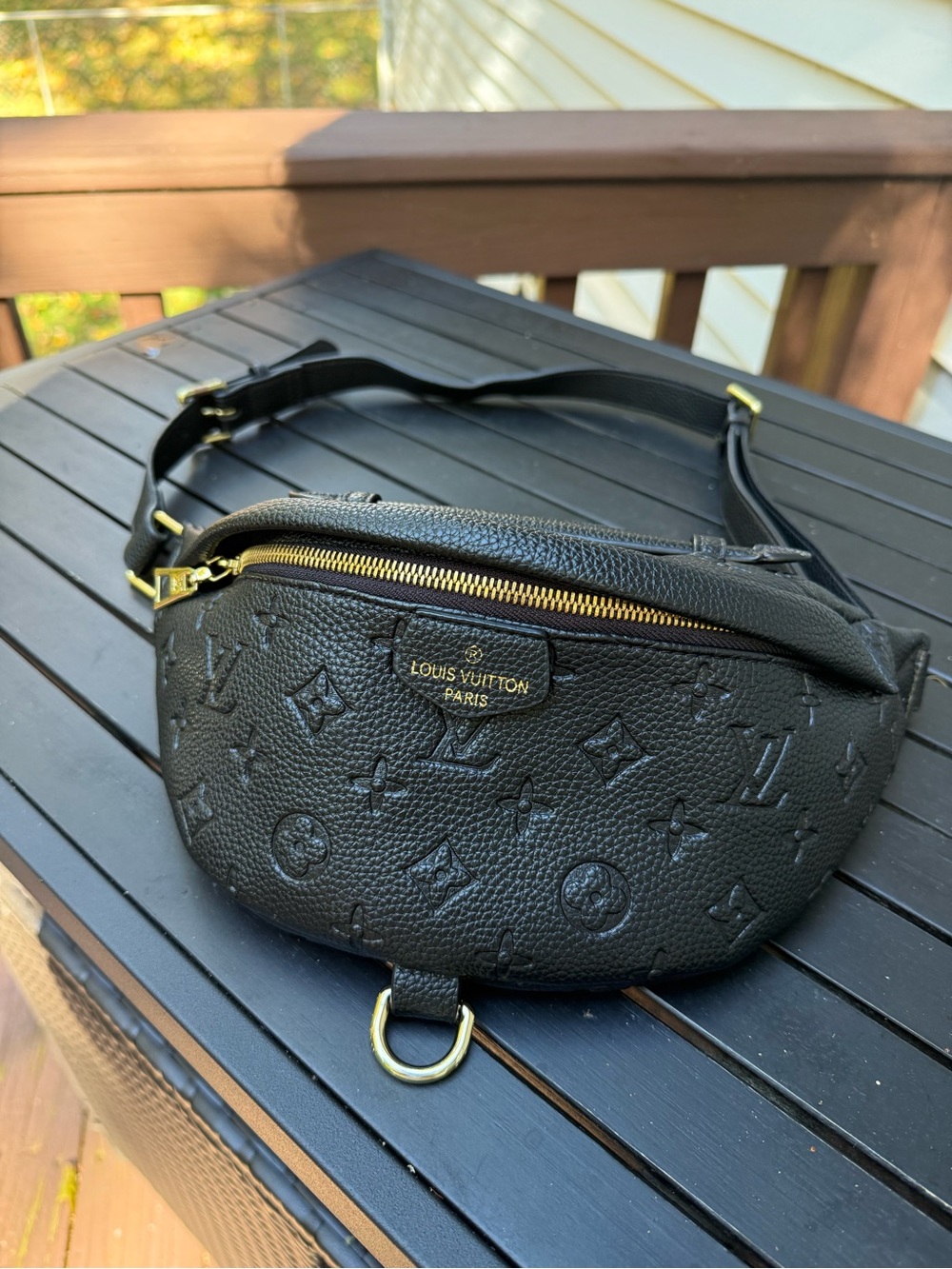 INSPIRED Black Monogram crossbody Bumbag